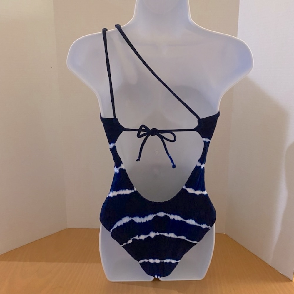 NEW BECCA Violet Tie-Dye Asymmetrical Swimsuit - Picture 3 of 6